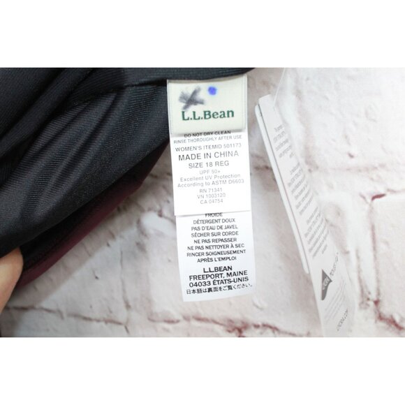 NWT LL Bean Shaping Swimwear Flattering Details High Waist Brief Red 18 - Picture 6 of 11